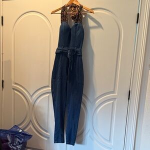 Women's Blue Denim Jumpsuit
